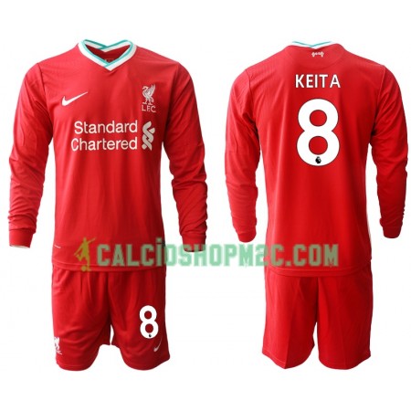 Liverpool Naby Keita 8 Bambino Maglia Prima 2020/2021 Manica Lunga (+ Pantaloncini)